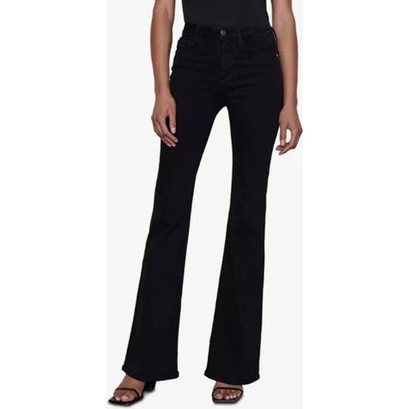 Frame Le One Flare black jeans 1 - Picture 1 of 5